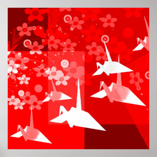 Poster Origami japonais