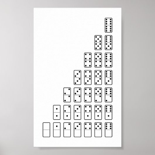 Poster Original black and white domino (Devant)