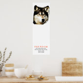 Poster original Freedom Motivation Wolf Imprimer (Cuisine)