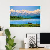 Poster Orignal dans le lac Wonder (Bureau à domicile)