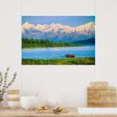 Poster Orignal dans le lac Wonder (Cuisine)
