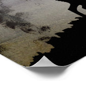 Poster Orignal et bébé forêt de nuit à l'aquarelle (Coin)