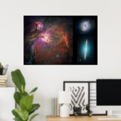 Poster Orion Nebula, Nébuleuse de l'oeil du chat, Sombrer (Bureau à domicile)