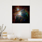 Poster Orion Nebula rougeâtre brun NASA (Cuisine)