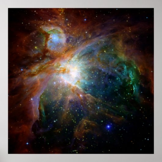 Poster Orion Nebula rougeâtre brun NASA (Devant)