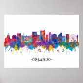 Poster Orlando Florida Skyline (Devant)