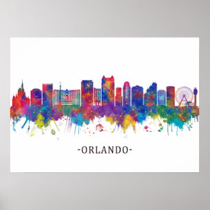 Poster Orlando Florida Skyline