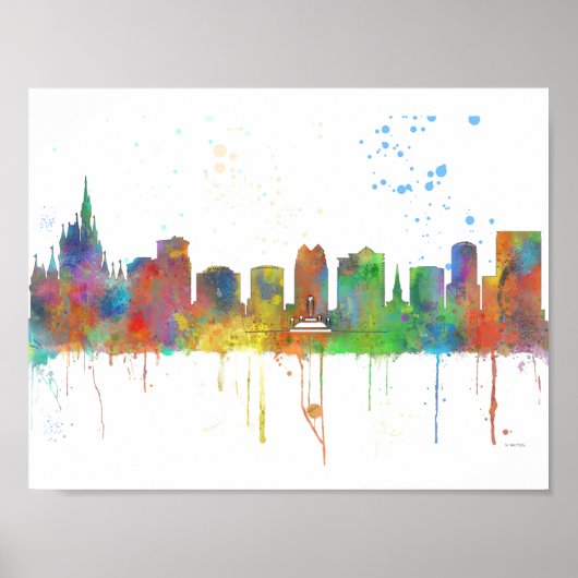 POSTER ORLANDO, FLORIDA SKYLINE (Devant)