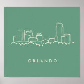 Poster Orlando Florida Skyline (Devant)