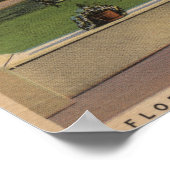 Poster Orlando, Floride - Vue extérieure de la Floride (Coin)