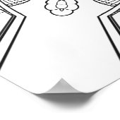 Poster Ornamental Geometric Mandala with Faceted Layers (Coin)