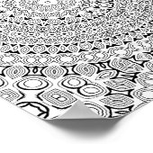 Poster Ornate Petal Rings Coloring Page Pattern Design (Coin)