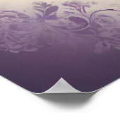 Poster Orné Noir Pourpre Coeur 💜 Gothique Vintage (Coin)