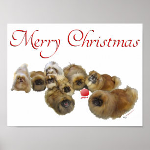 Poster Ornement de Noël Pékinois