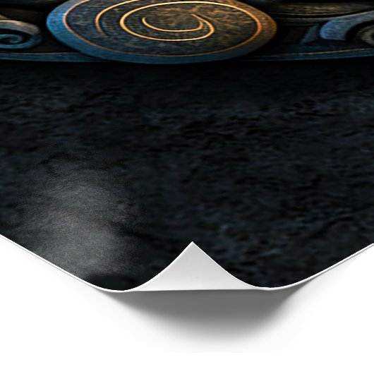 Poster Ornement de serpents entrelacés celtes (Coin)