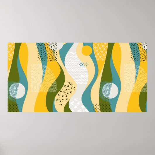 Poster Ornement d'espace abstrait et continu constitué de (Devant)