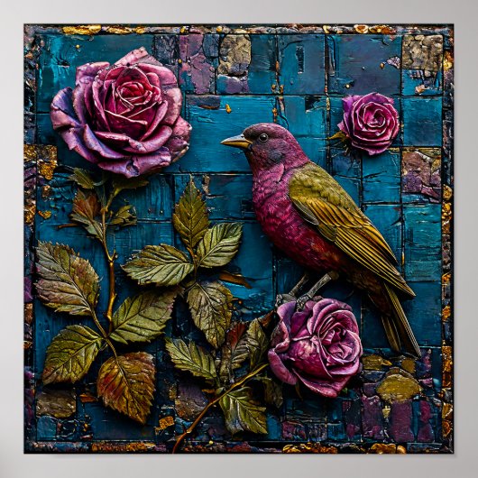 Poster Ornement en forme d'oiseau (Devant)