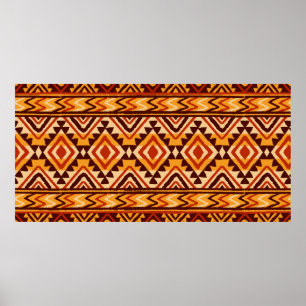 Poster Ornement ethnique. Un motif Navajo sans couture. I