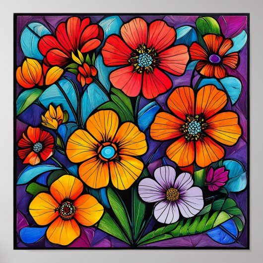 Poster Ornement floral (Devant)