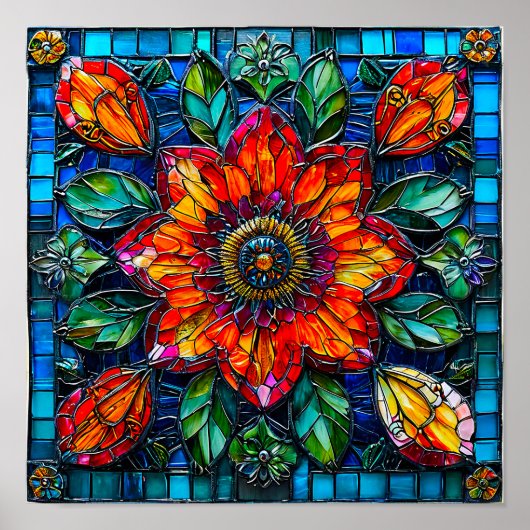 Poster Ornement floral (Devant)