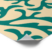 Poster Ornement floral : Moderne à la mode sans couture (Coin)