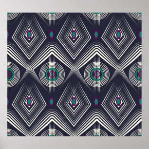 Poster Ornement Géométrique Antique, Texture Design.