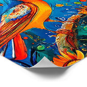 Poster Ornement oiseaux (Coin)