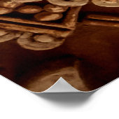 Poster Ornement païen d'une tribu Maya texture (Coin)