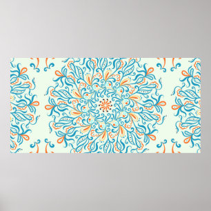 Poster Ornement pour carreaux en céramique. motif Abstrai