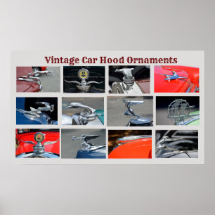 Poster Ornements de capot de voiture vintage