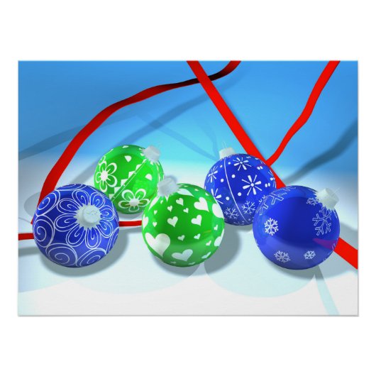 Poster Ornements de Noël (Devant)