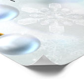 Poster ornements de noël et flocons de neige (Coin)