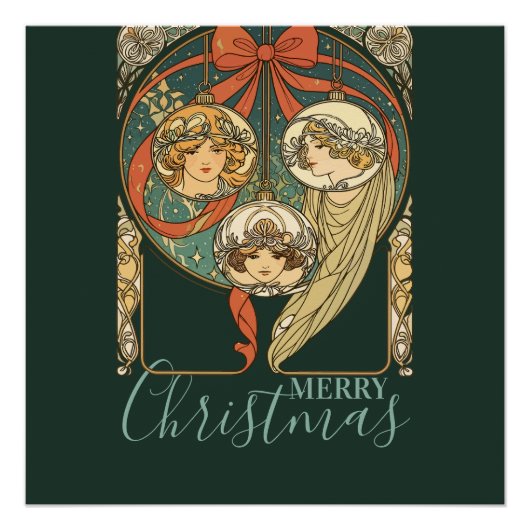 Poster Ornements de Noël Foi Espérance et Charité Vector (Devant)