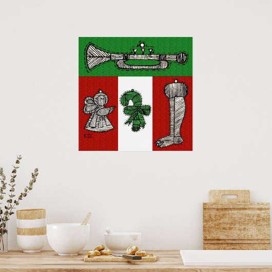 Poster Ornements vintages (Cuisine)