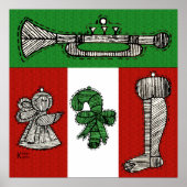 Poster Ornements vintages (Devant)