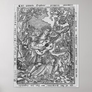 Poster Orphée Jouer De La Musique