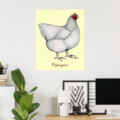Poster Orpington White Hen (Bureau à domicile)