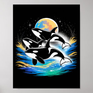 Poster Orque dans les amants de mur de planètes d'étoiles