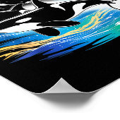 Poster Orque dans l'espace, planètes, étoiles, mur amoure (Coin)