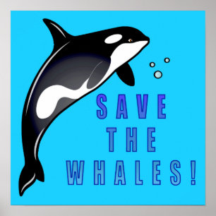Poster Orque : Sauvez les baleines !