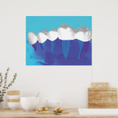 Poster Orthodontiste Dentiste Conception de dents (Cuisine)