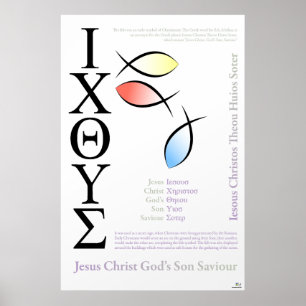 Poster Orthographe anglaise de symbole de poissons