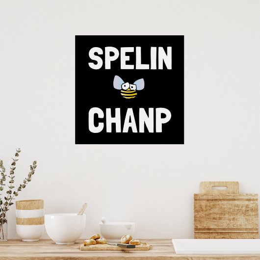 Poster Orthographe Bee Champ (Cuisine)