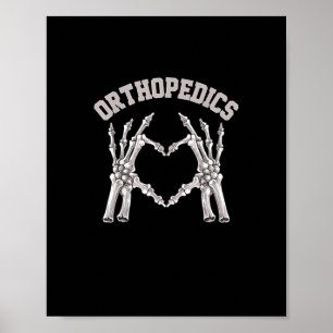 Poster Orthopédie Squelette Coeur main Ortho Infirmière R