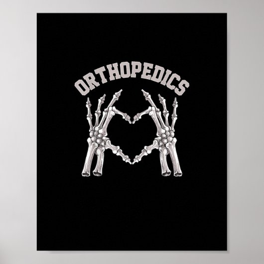 Poster Orthopédie Squelette Coeur main Ortho Infirmière R (Devant)