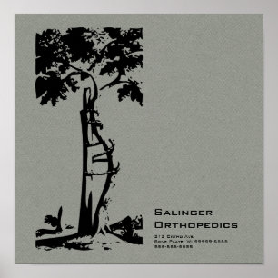 Poster Orthopédique Crooked Tree Grey Faux Flannel