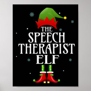 Poster orthophoniste Elf Xmas Matching Family Group Ch
