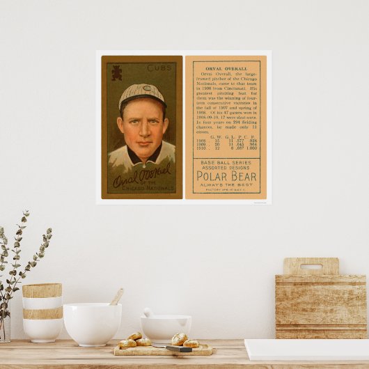Poster Orval Total Cubs Baseball 1911 (Cuisine)