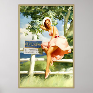 Poster Orwigsburg Pennsylvanie épingle de comté de Schuyl