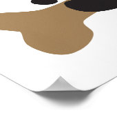 Poster Os de chien et Empreinte de patte (Coin)
